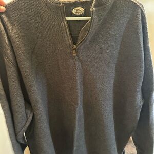 Tommy Bahama Charcoal Zip-Up Sweater